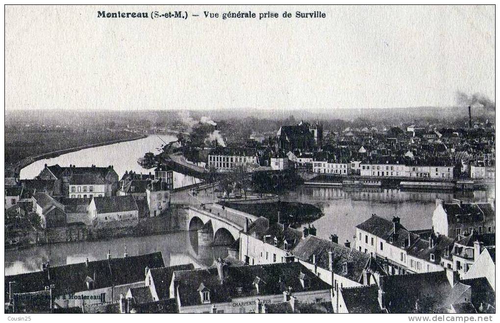 77 MONTEREAU - Vue Générale Prise De Surville - Montereau
