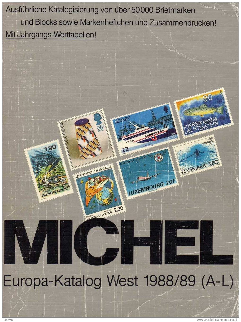 Europa West Band A-L Briefmarken Michel Katalog 1988 Antiquarisch 16€ - Otros & Sin Clasificación