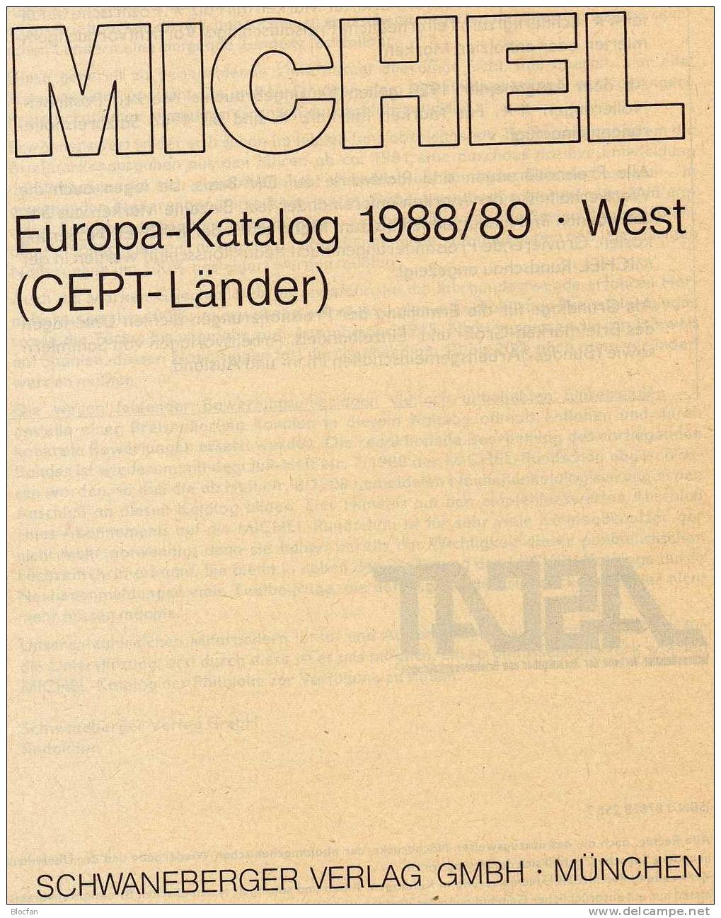 Europa West Band A-L Briefmarken Michel Katalog 1988 Antiquarisch 16€ - Altri & Non Classificati