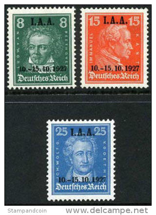Germany #363-65 Mint Never Hinged I.A.A. Set From 1927 - Ongebruikt