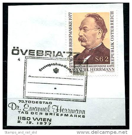 A01-01-03) Österreich - Michel 1563 - O, Gestempelt Auf Papier - Tag Der Briefmarke 1978 - Gebraucht