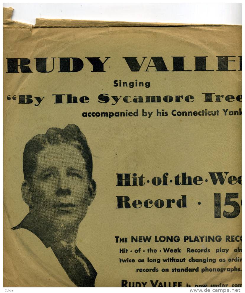 78 Tours Flexible Rudy Valle By The Sycomore Tree - 78 Rpm - Gramophone Records