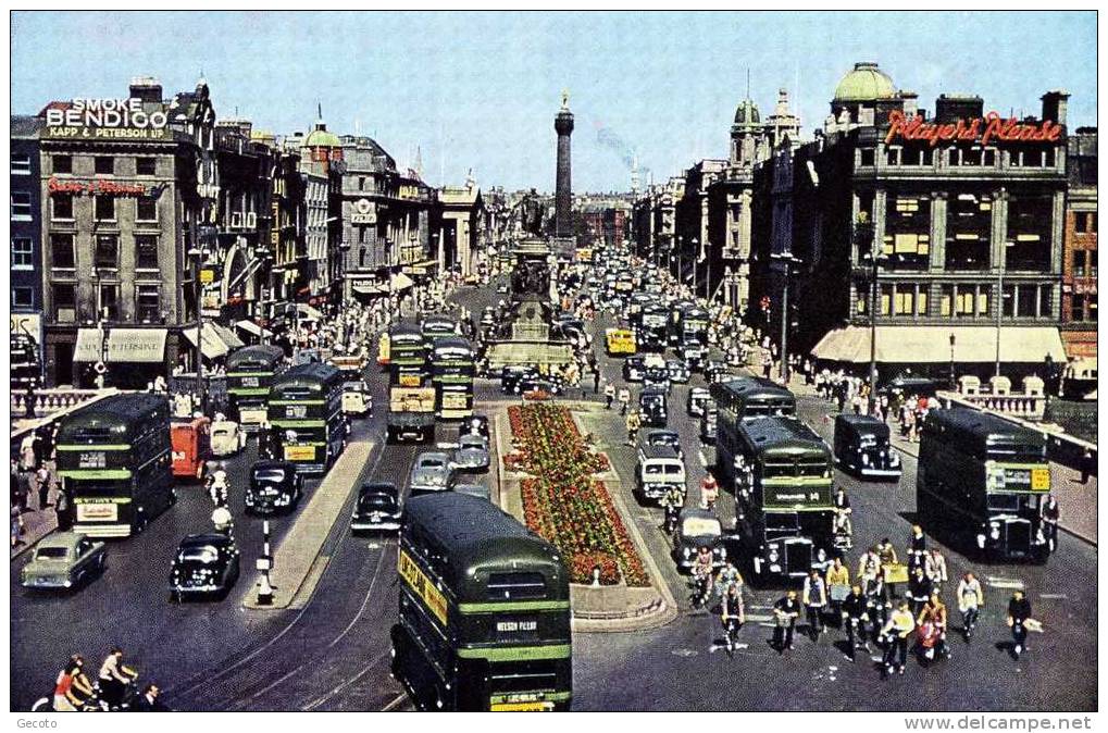 Dublin - O´ Connell Bridge And Street With Nelson's Pillar - Dublin