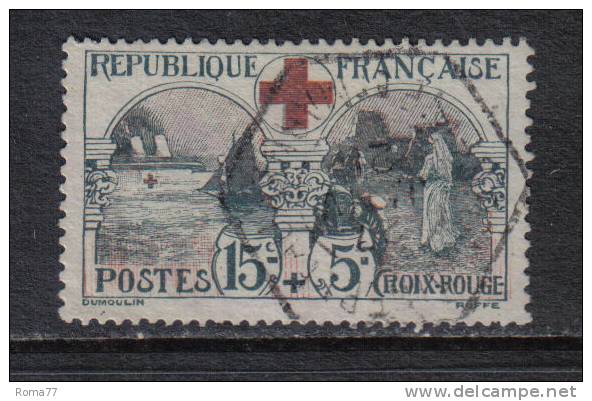 F251 - FRANCIA , 1918 : Unificato N. 156 . Croce Rossa - Gebruikt