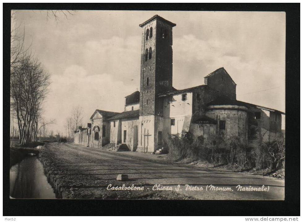 2507-CASALVOLONE(NOVARA)- CHIESA S.PIETRO-1956-FG - Novara