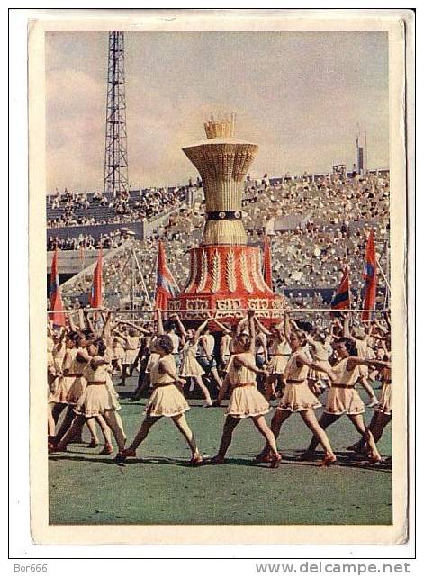 GOOD USSR POSTCARD 1956 - Gymnastics Parade - Gymnastique