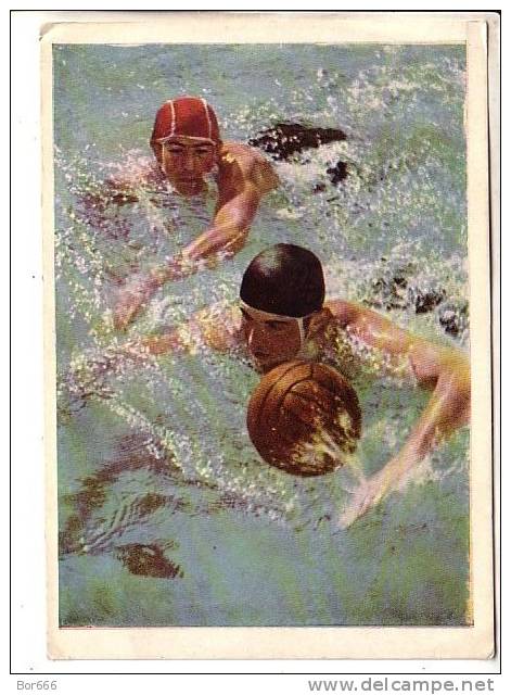 GOOD USSR POSTCARD 1962 - Water Polo - Nuoto