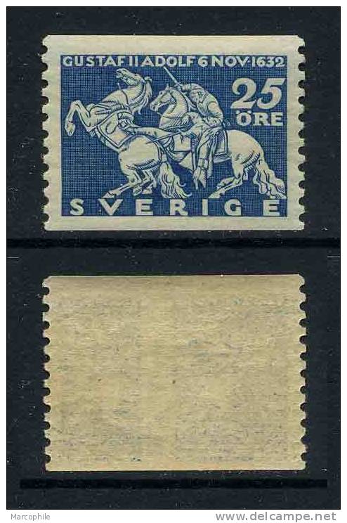 SUEDE / 1932 # 226 - 25 ö. BLEU DENTELE 10 SUR 2 COTES */** / COTE 9.00 EURO - Unused Stamps