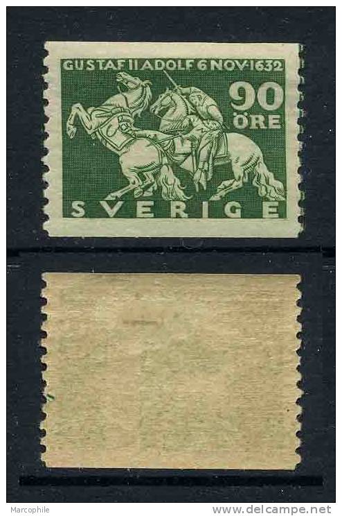 SUEDE / 1932 # 227 - 90 ö. VERT DENTELE 10 SUR 2 COTES */** / COTE 37.50 EURO - Unused Stamps