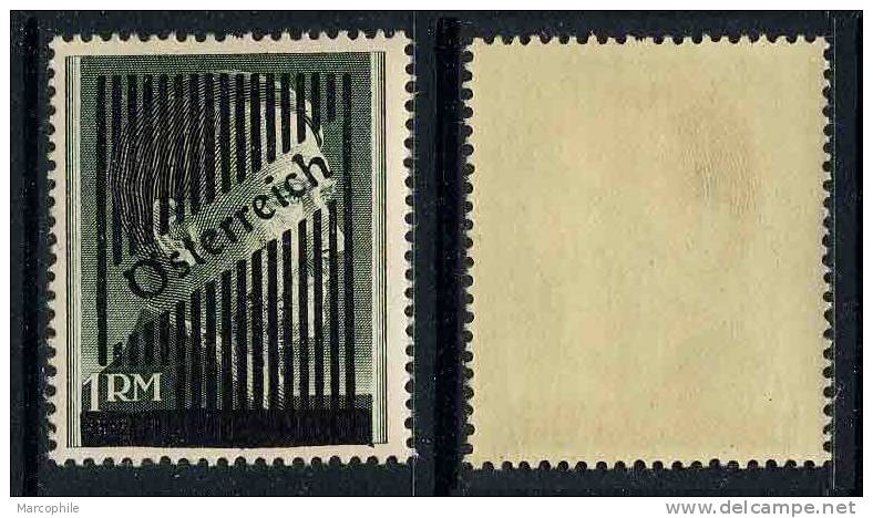 AUTRICHE - III RECIH SURCHARGE / 1945 # 549  - 1 Rm VERT NOIR ** / COTE 45.00 EURO - Unused Stamps