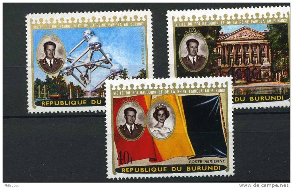 Burundi 1990, Visite De SM Baudouin Et Fabiola, N° PA 182a / 184a** Rares Non émis En Dentelés - Neufs