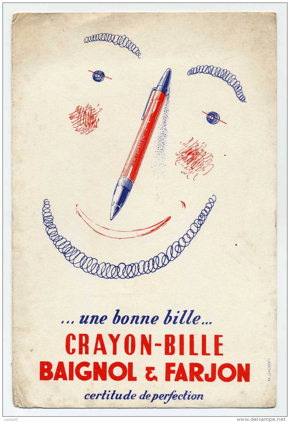 Buvard - Crayons Bille - BAIGNOL & FARJON - B