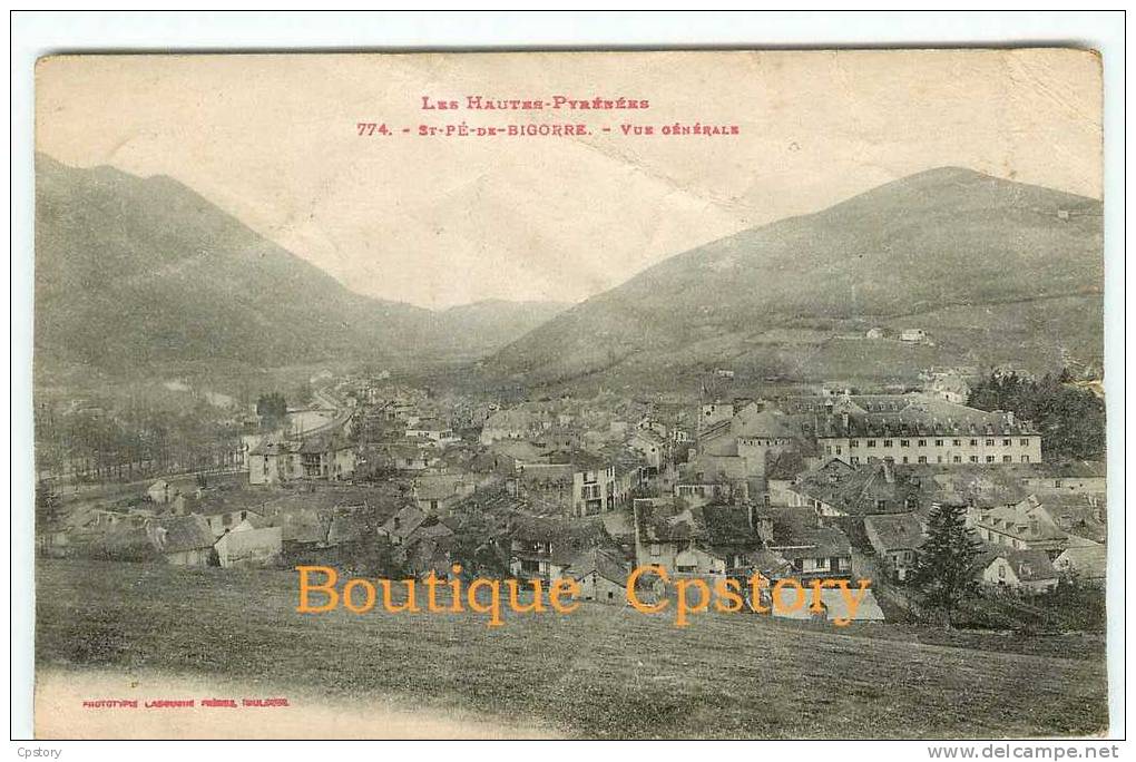 65 - SAINT PE De BIGORRE - Vue Générale - Dos Scané - Saint Pe De Bigorre
