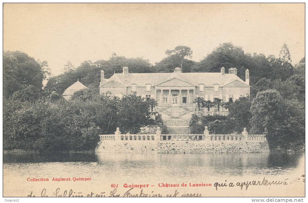 29 QUIMPER Cpa Chateau De Lanniron             402 Anglaret - Quimper