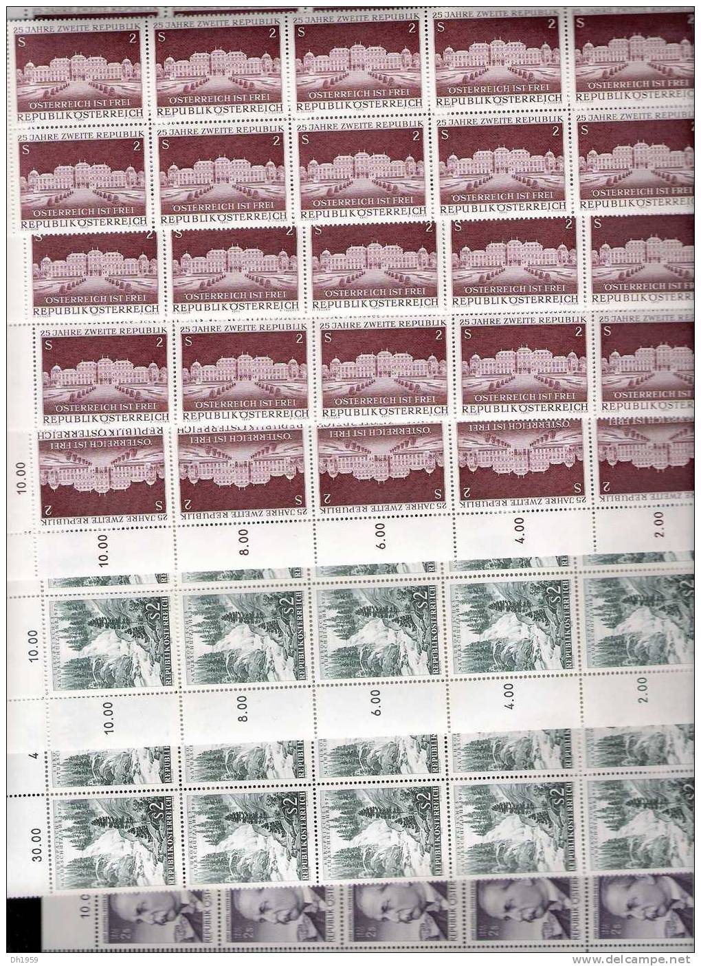 PETIT STOCK ENV. 390 TIMBRES AUTRICHE ÖSTERREICH AUSTRIA  NSC FEUILLES - Collections