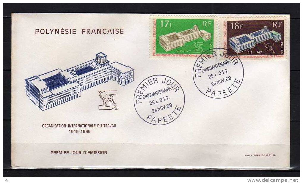 Polynesie N° 70 / 71 Oblitérés ° Premier Jour - FDC