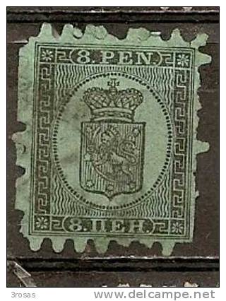 Finlande Finland 1866 8p Obl - Usati