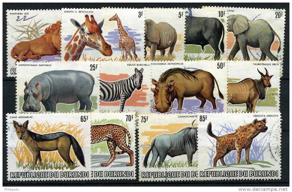 Burundi 1982, Animaux, N° 892 / 904 Ø  (petit Défaut à 3 Tp), Cote 800 €, - Unused Stamps
