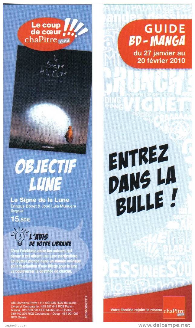 Marque Page MUNUERA Pour Le Signe De La Lune 2010 - Bookmarks