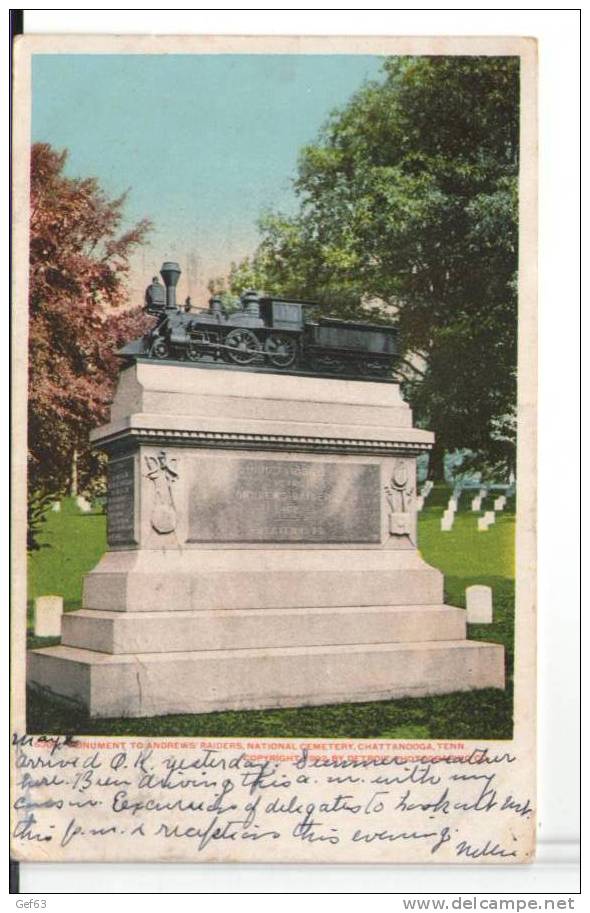 Monument To Andrews Raiders - National Cemetery, Chattanooga (1906) - Ouvrages D'Art