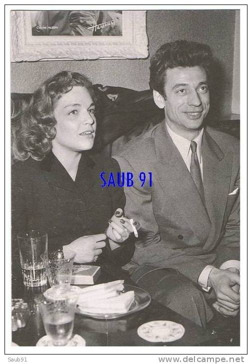 Simone Signoret Et Yves Montand -St Paul De Vence--1951- La Malibran  1990-Non Circulé-Réf:4809 - Acteurs