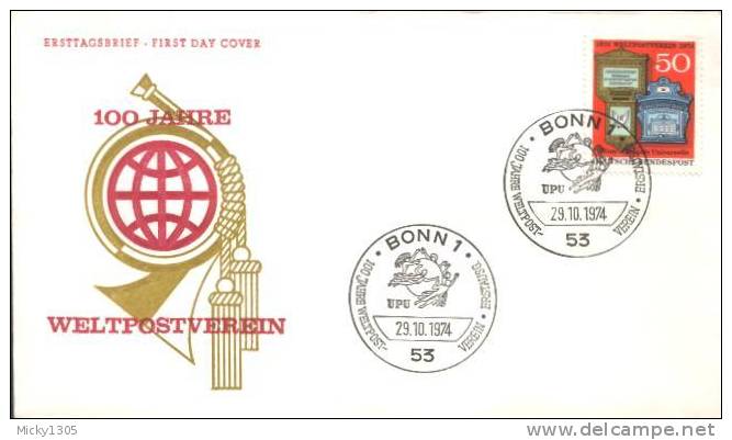 Germany - FDC Mi-Nr 825 (u193)- - UPU (Universal Postal Union)