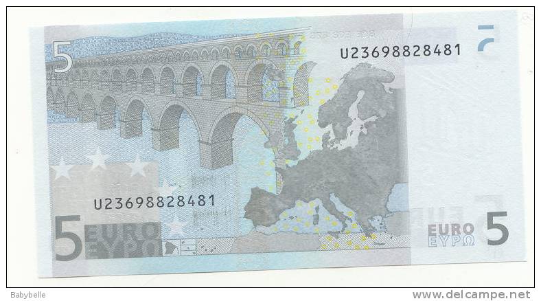 BILLET DE 5 EUROS NEUF IMP L026C3 - 5 Euro