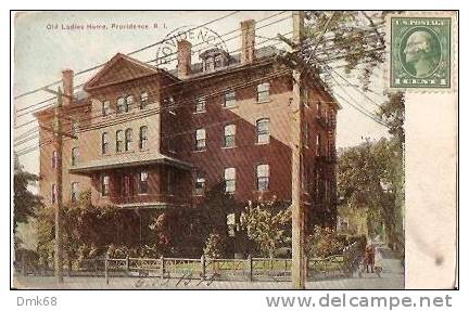 PROVIDENCE - RHODE ISLAND - USA - OLD POSTCARD - OLD LADIES HOME - Providence