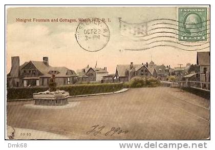 WESTERLY - RHODE ISLAND - USA - OLD POSTCARD - NINIGRET FOUNTAIN AND COTTAGES. WATCH HILL - Other & Unclassified