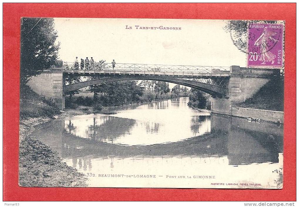 BEAUMONT DE LOMAGNE - Pont Sur La Gimonne ( Labouche 332 ) - Beaumont De Lomagne