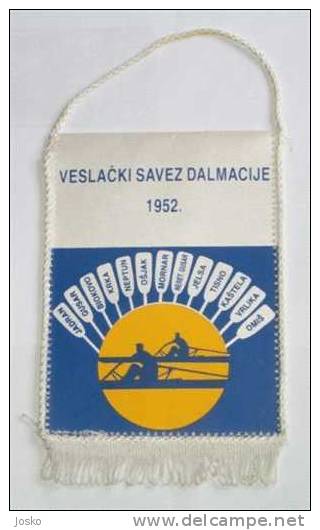 DALMATIA AVIRON FEDERATION (Croatie) Club Flag Fanion Pennant * Rowing Remo Rudern Rudersport Ruder Canottaggio Roeien * - Roeisport