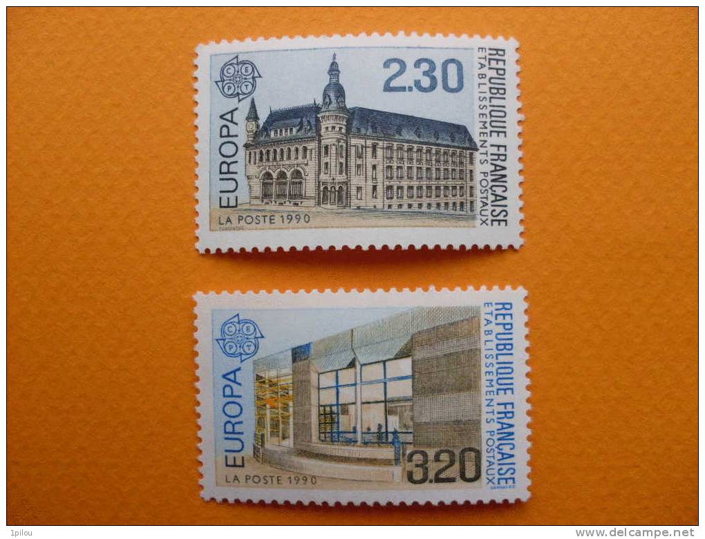 FRANCE NEUF** N° 2642/43. BATIMENT POSTAUX - 1990