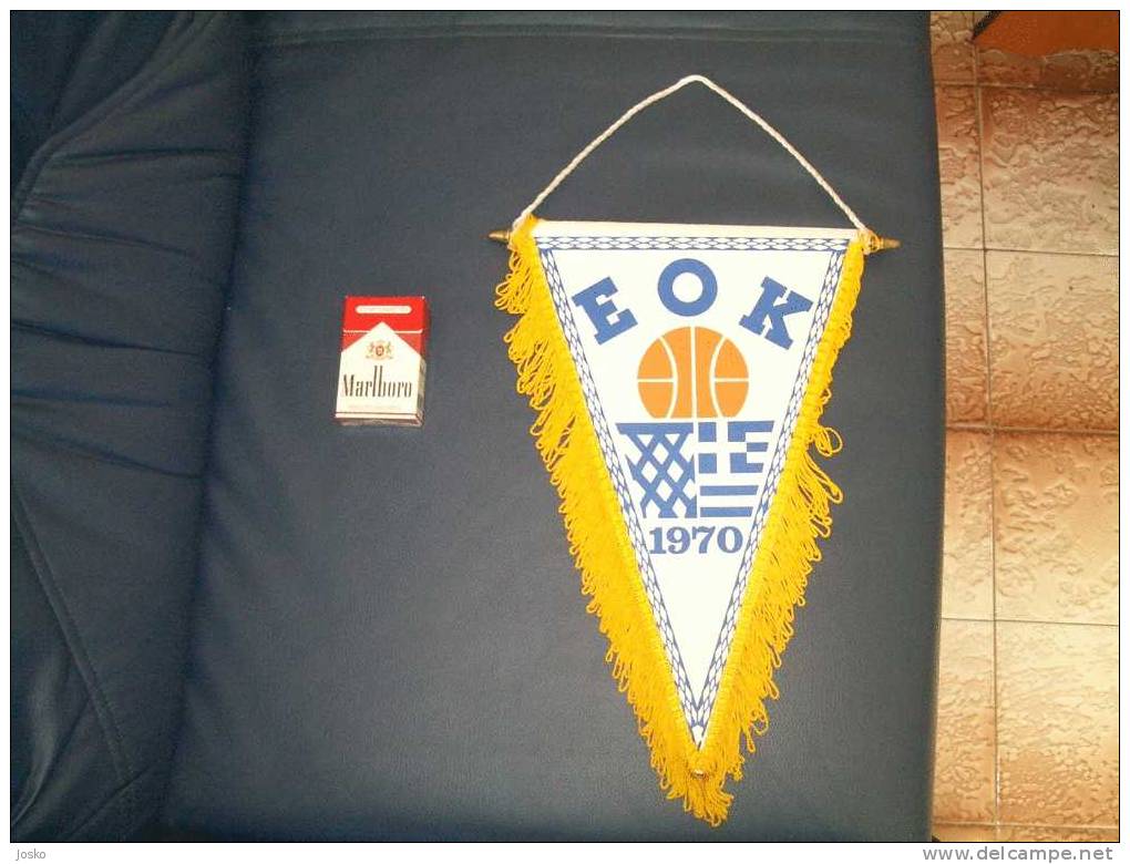 GREECE BASKETBALL FEDERATION  Large Official Club Flag * Fanion Pennant Basket-ball Baloncesto Basketbal Basquete Basket - Kleding, Souvenirs & Andere