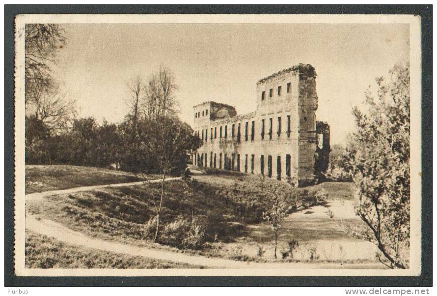 LITHUANIA, RUINS NEAR BIRžAI,  OLD POSTCARD USED 1946 - Lithuania