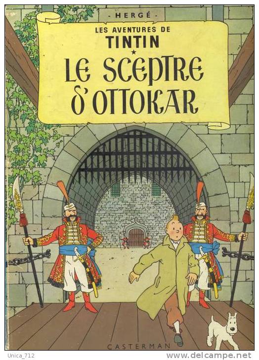 TINTIN  "Le Sceptre D´Ottokar"   1966  4eme Plat  B 36  Hergé  3 Scans - Hergé