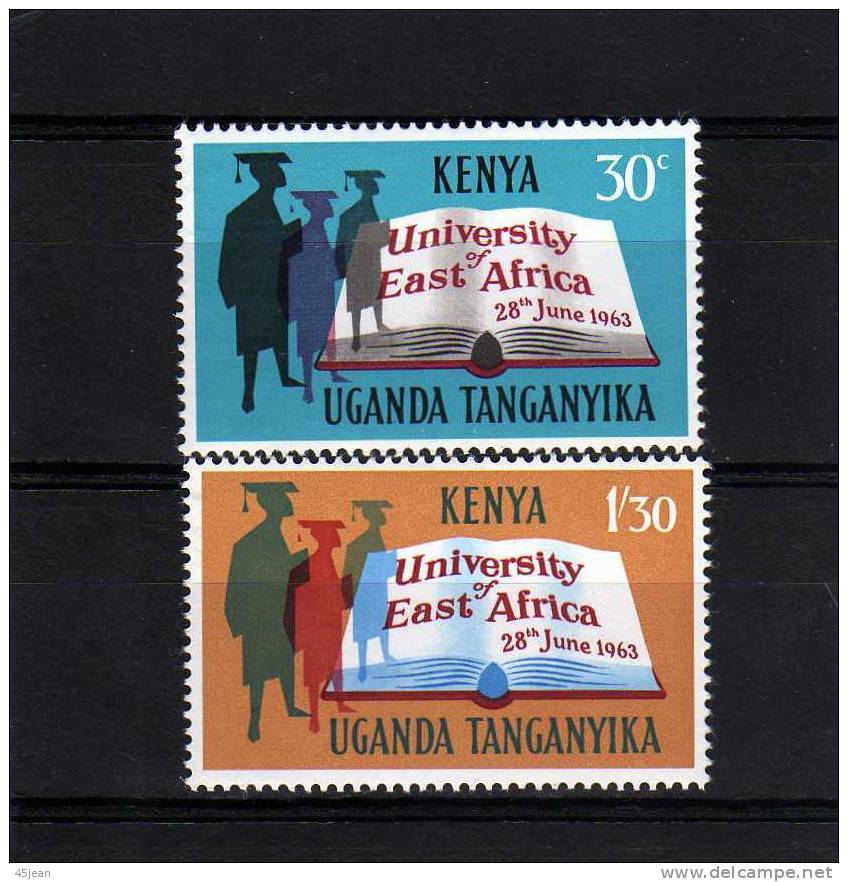 Kenya-Ouganda-Tanganyika: 1963  Y&T Série N°125-26 N** "Université Est Africaine" - Kenya, Uganda & Tanganyika