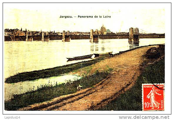 Q 479 / CPA     JARGEAU   (45)    PANORAMA DE LA LOIRE - Jargeau