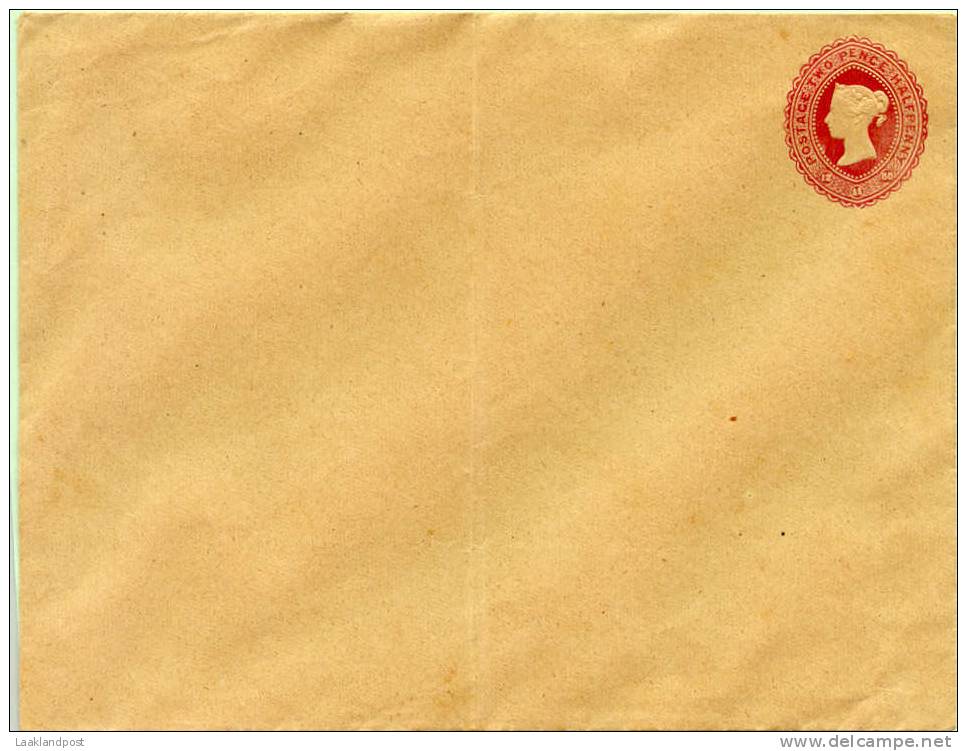 GB 1888 PLAIN 2 1/2d ENVELOPE STAMPED TO ORDER, HUGGINS ES10 (DATED 12.11.88), UNUSED. - Postwaardestukken