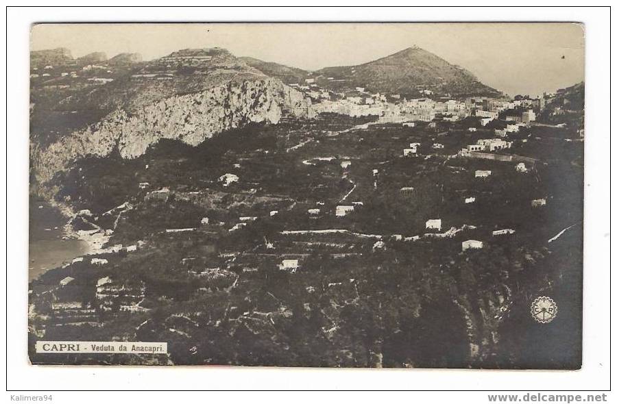 ITALIE  /  CAPRI  /  VEDUTA  DE  ANACAPRI  /  CPA  PRECURSEUR  , D´avant 1904  ( Tirage Argentique ) - Autres & Non Classés