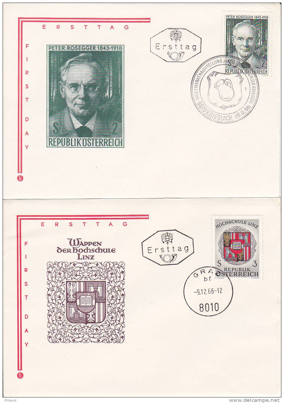 Lot De 20 Lettres 1er Jour Et FDC D'Autriche - Collections