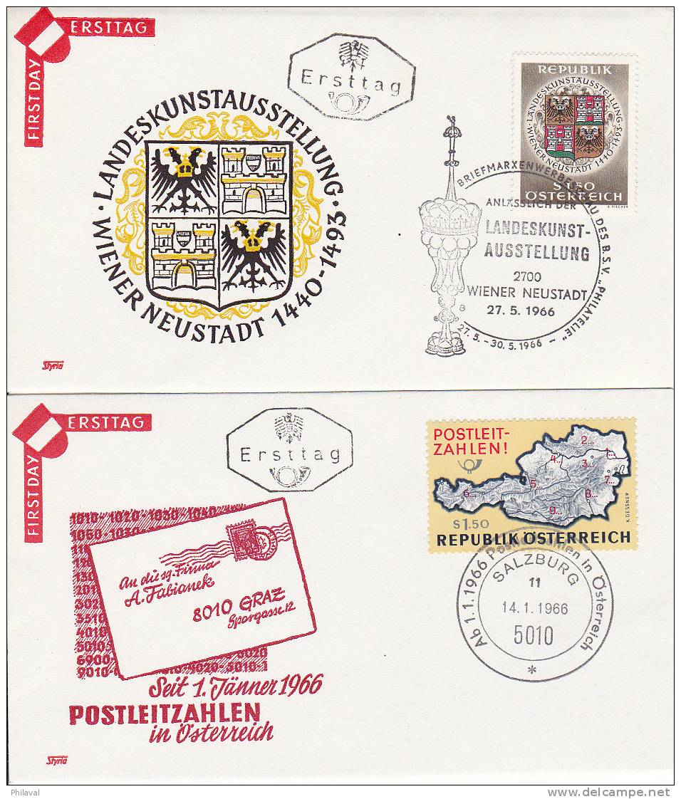 Lot de 20 lettres 1er jour et FDC D'Autriche