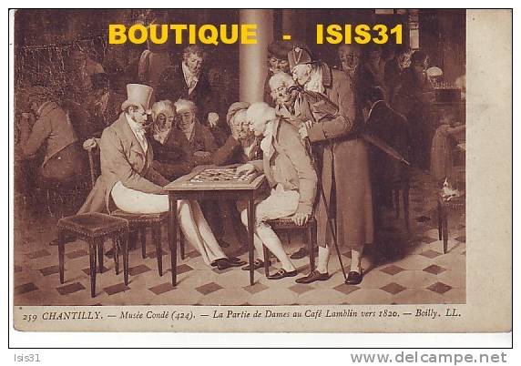 Jeux - Jeu De Dames - RF15348 - Chantilly - Musée Condé - La Partie De Dames Au Café Lamblin Vers 1820 - état - Autres & Non Classés