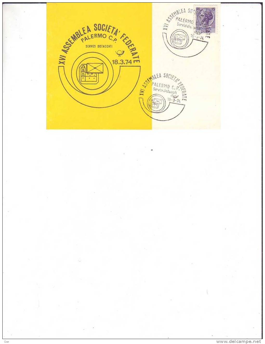 ITALIA 1974 - Cartolina Ufficiale - Annullo Speciale Illustrato - Servizi Postali - Altri & Non Classificati