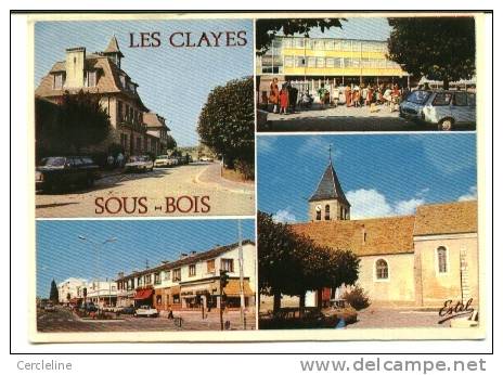 CPSM LES CLAYES SOUS BOIS 78 Hôtel De Ville CEG BRICQUET Centre Commercial - Les Clayes Sous Bois