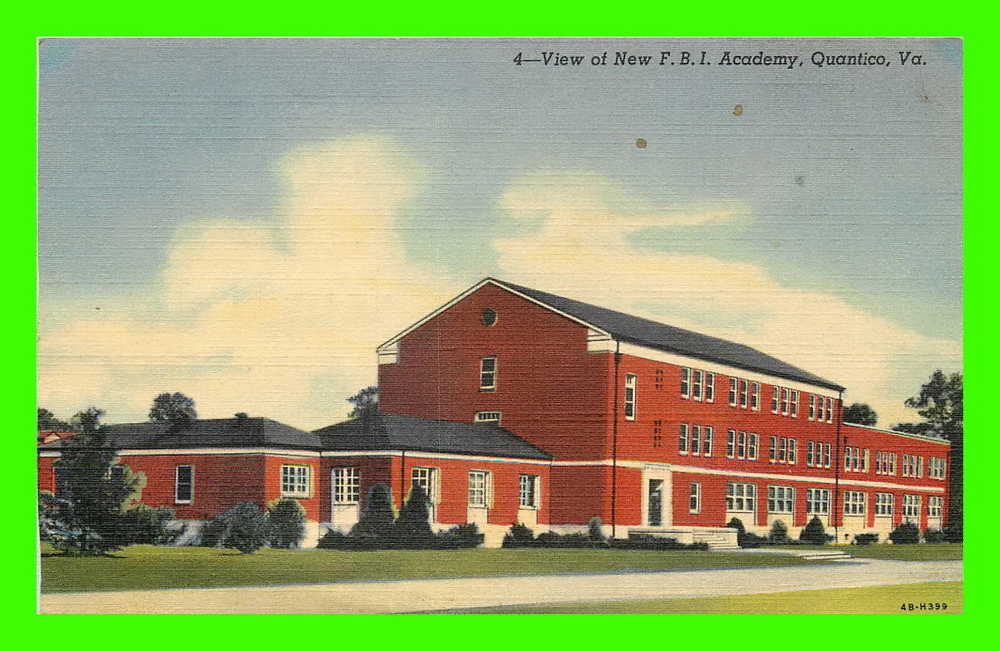 QUANTICO, VA. - VIEW OF NEW F.B.I. ACADEMY - THE HARRY P.CANN & BROS CO - CARD IS WRITTEN - - Other & Unclassified