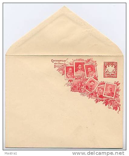 BAYERN PU11 C3/01 Privat-Umschlag CENTENARFEIER 1906  Kat. 8,00 € - Entiers Postaux
