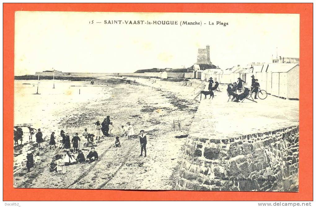 Dpt  50  Saint Vaast La Hougue  " La Plage " - Saint Vaast La Hougue