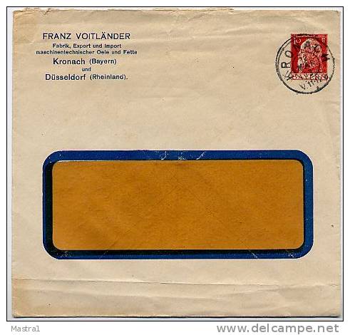 BAYERN PU22 B4/02 Privat-Umschlag VOITLÄNDER Kronach 1913  Kat. 10,00 € - Ganzsachen