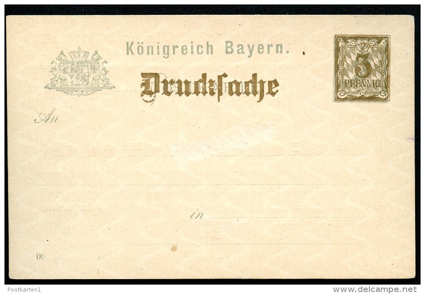 BAYERN PZD1/01 Postkarte KRANKENZUSCHUSSKASSE München 1906 Kat. 14,00 € - Entiers Postaux