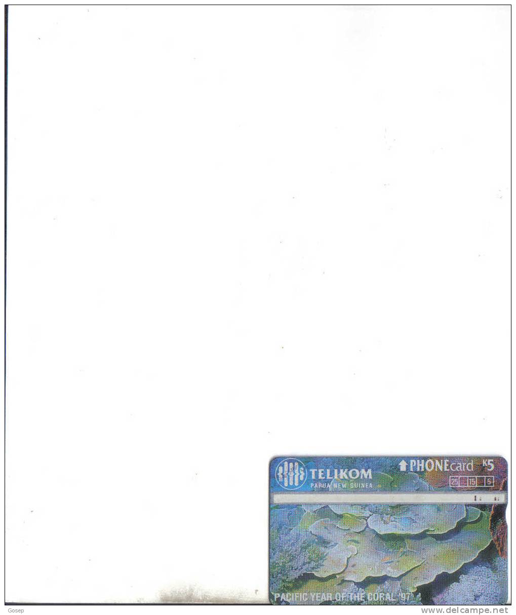 Papua New Guinea-plate Coral-png-090--1/8/1997-used Card--tirage-80.000-(k5) - Papua Nuova Guinea